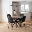 Mebel Elite Комплект: стол Lauren 90 см (дуб рустикальный/чёрный) и 4 стула Robin (чёрные), ME.LAUREN/RU/CZ/S90:1|ME.ROBIN/CZ/V/K:4 - Home Club, изображение 2