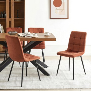 Mebel Elite Стул Peru красного цвета из велюра, ME.PERU/RD/V/K - Home Club