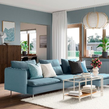 ИКЕА Диван для 4 человек с шезлонгом SÖDERHAMN, 796.216.57 - Home Club