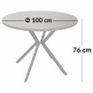 Kontrasto Sj217-O Стіл Erik, діаметр 100x76 см, горіх Dw, 6.04 95256 - Home Club, зображення 4