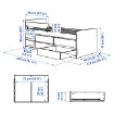 ИКЕА Рама кровати с ящиком и бортиком + дно SLÄKT СЛЭКТ / NATTAPA, 895.639.11 - Home Club, изображение 4