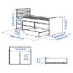 ИКЕА Рама кровати с ящиками SLÄKT СЛЭКТ, 696.120.45 - Home Club, изображение 4