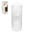BackHome Living Скляна Контейнер Для Зберігання, 3-Ярусний, З Кришкою, 11 × 29 См, IBO4669 - Home Club, зображення 2