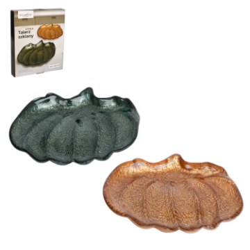 BackHome Living Стеклянная тарелка «Тыква», 22,5 × 20,5 см, различные цвета, IBO4652 - Home Club
