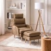Mebel Elite Кресло для отдыха Henry с подставкой для ног, коричневое, ME.HENRY/BR/T/FW - Home Club, изображение 2
