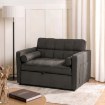 Mebel Elite Раскладной кресло Corra для сна, чёрный, ME.CORRA/CZ/T/SOF - Home Club, изображение 2