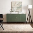 Mebel Elite Комода Soft 154 см, дводверна з виїмками, зелена, W.ISEO/IS03/Z/N.CZ/U.ZL/KOM2D3S - Home Club, зображення 2
