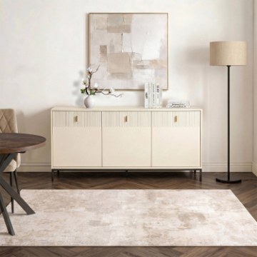Mebel Elite Комод Marcos 154 см с рифлением, цвет «Кашмир», W.MAGGIORE/KASZ/BZ/KOM3D3S - Home Club