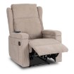 Mebel Elite Раскладное кресло с функцией массажа Sebastian, бежевое, из вельвета, ME.SEBASTIAN/BZ/SZTR/FW - Home Club, изображение 3
