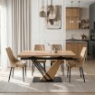Mebel Elite Стол Rex, раскладной, 160–220 см, Мдф, дуб/чёрный, ME.REX/D/S160-220 - Home Club, изображение 2