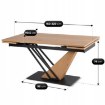 Mebel Elite Стол Rex, раскладной, 160–220 см, Мдф, дуб/чёрный, ME.REX/D/S160-220 - Home Club, изображение 9