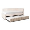 Mebel Elite Кровать 120x200 Villemo, кремового цвета, из ткани «букле», ME.VILLEMO/120/90/KR/TB/LOZWYS - Home Club, изображение 3