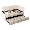 Mebel Elite Кровать 120x200 Villemo, кремового цвета, из ткани «букле», ME.VILLEMO/120/90/KR/TB/LOZWYS - Home Club, изображение 4