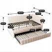Mebel Elite Кровать 120x200 Villemo, кремового цвета, из ткани «букле», ME.VILLEMO/120/90/KR/TB/LOZWYS - Home Club, изображение 8
