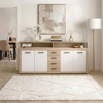 Mebel Elite Комод Blago 190 см, дуб «Сонома»/белый, W.LUNA/DS/B/KOM4D4S - Home Club