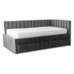Mebel Elite Кровать 120x200 Villemo, серая, велюровая, ME.VILLEMO/120/90/CP/V/LOZWYS - Home Club