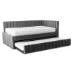 Mebel Elite Кровать 120x200 Villemo, серая, велюровая, ME.VILLEMO/120/90/CP/V/LOZWYS - Home Club, изображение 3