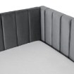 Mebel Elite Кровать 120x200 Villemo, серая, велюровая, ME.VILLEMO/120/90/CP/V/LOZWYS - Home Club, изображение 6