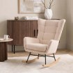 Mebel Elite Кресло-качалка Jackson, бежевый букле/дуб, ME.JACKSON/BZ/TB/FW - Home Club, изображение 2