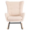 Mebel Elite Кресло-качалка Jackson, бежевый букле/дуб, ME.JACKSON/BZ/TB/FW - Home Club, изображение 3
