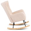 Mebel Elite Кресло-качалка Jackson, бежевый букле/дуб, ME.JACKSON/BZ/TB/FW - Home Club, изображение 4