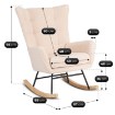 Mebel Elite Кресло-качалка Jackson, бежевый букле/дуб, ME.JACKSON/BZ/TB/FW - Home Club, изображение 10