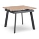 Mebel Elite Стіл Lares, керамічний, розкладний, 90–150 см, дуб/чорний, ME.LARES/D/CZ/CER/S90-150 - Home Club
