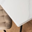 Mebel Elite Стол Lares, керамический, раскладной, 90–150 см, белый мрамор/чёрный, ME.LARES/B/CZ/CER/S90-150 - Home Club, изображение 4