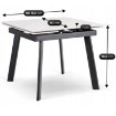 Mebel Elite Стол Lares, керамический, раскладной, 90–150 см, белый мрамор/чёрный, ME.LARES/B/CZ/CER/S90-150 - Home Club, изображение 8