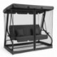 Mebel Elite Садовая качель Narciso, серая/черная, ME.NARCISO/P/T/OGR/HUS - Home Club