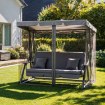 Mebel Elite Садовая качель Narciso, серая/черная, ME.NARCISO/P/T/OGR/HUS - Home Club, изображение 2
