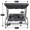 Mebel Elite Садовая качель Narciso, серая/черная, ME.NARCISO/P/T/OGR/HUS - Home Club, изображение 5