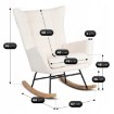 Mebel Elite Кресло-качалка Jackson, кремовый букле/дуб, ME.JACKSON/KR/TB/FW - Home Club, изображение 10