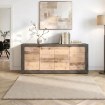 Mebel Elite Комод Blago 180 см, натуральный дуб/чёрный, W.LUNEA/MA/OSL/KOM4D - Home Club, изображение 2