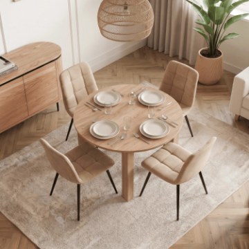 Mebel Elite Стол Harry, раскладной, 92–132 см, дуб Artisan, ME.HARRY/92-130/DA/S - Home Club
