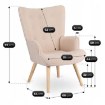 Mebel Elite Кресло для отдыха Lozano с подставкой для ног, бежевое, из ткани «букле», ME.LOZANO/BZ/DK/TB/FW - Home Club, изображение 11
