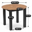 Mebel Elite Стол Harry, раскладной, 92–132 см, дуб Craft/чёрный, ME.HARRY/92-130/DC/CZ/S - Home Club, изображение 8