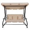 Mebel Elite Садовая качель Narciso, бежево-черная, ME.NARCISO/BZ/T/OGR/HUS - Home Club, изображение 3