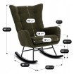 Mebel Elite Кресло-качалка Jackson, зелёное, из ткани «букле», ME.JACKSON/Z/CZ/TB/FW - Home Club, изображение 10
