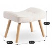 Mebel Elite Кресло для отдыха Lozano с подставкой для ног, кремового цвета, из ткани «букле», ME.LOZANO/KR/DK/TB/FW - Home Club, изображение 12