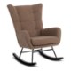 Mebel Elite Крісло-гойдалка Jackson, коричневе, з тканини «букле», ME.JACKSON/BR/CZ/TB/FW - Home Club