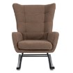 Mebel Elite Кресло-качалка Jackson, коричневое, из ткани «букле», ME.JACKSON/BR/CZ/TB/FW - Home Club, изображение 3