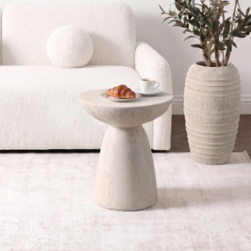 Mebel Elite Столик Nell 41 см, кремовый/бежевый, современный, ME.NELL/KR-BZ/MGO/L - Home Club
