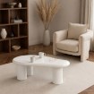 Mebel Elite Кофейный столик Edme, белый, ME.EDME/MB/L - Home Club, изображение 2