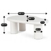 Mebel Elite Кофейный столик Edme, белый, ME.EDME/MB/L - Home Club, изображение 5