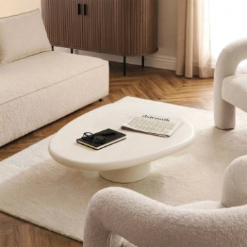 Mebel Elite Кофейный столик Emile, белый, ME.EMILE/MB/L - Home Club