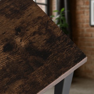 Mebel Elite Кофейный столик Carter 60 см, дуб в стиле рустик/чёрный, ME.CARTER/DRU/CZ/REG - Home Club