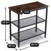 Mebel Elite Кофейный столик Carter 60 см, дуб в стиле рустик/чёрный, ME.CARTER/DRU/CZ/REG - Home Club, изображение 6