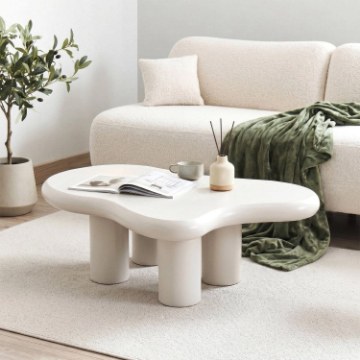 Mebel Elite Кофейный столик Playa, белый, ME.PLAYA/MB/L - Home Club
