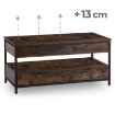 Mebel Elite Раздвижной стол-скамейка Luca 100 см, дуб в стиле рустик/чёрный, ME.LUCA/DRU/CZ/L - Home Club, изображение 3